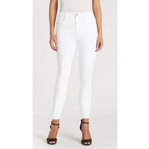 Current Elliott Skinny Denim Jeans Pockets White 26